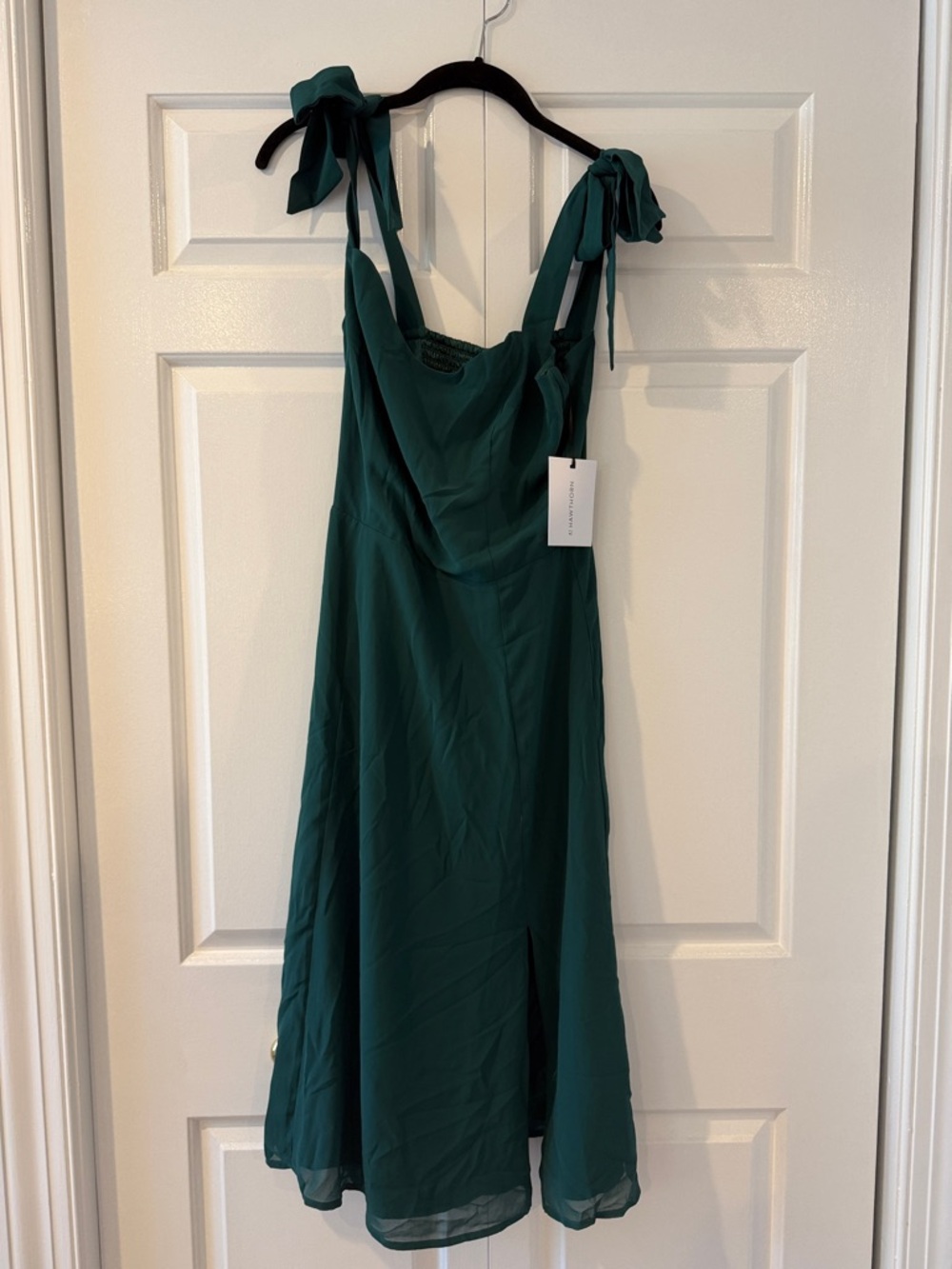 41 Hawthorn Teal Green Tie-Shoulder Midi Dress